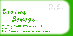 dorina semegi business card